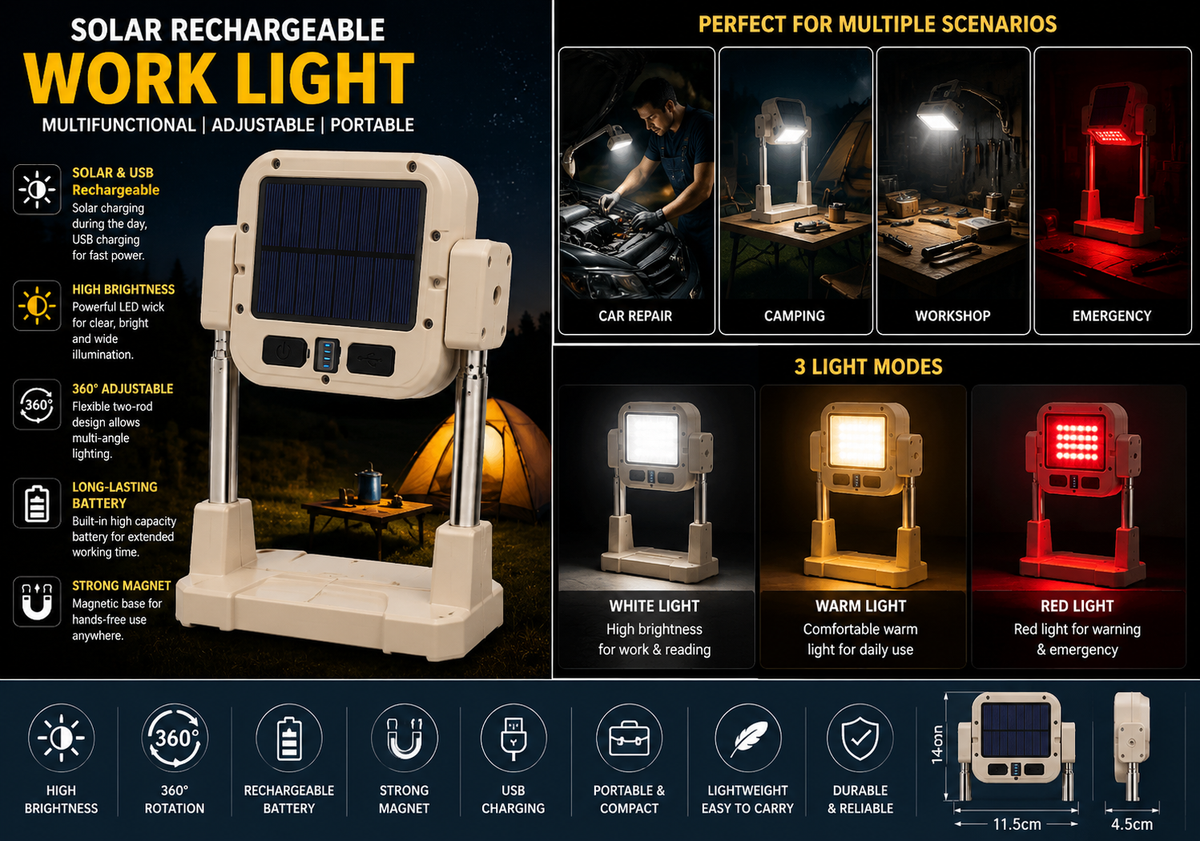 Multifunctional Adjustable Work Light