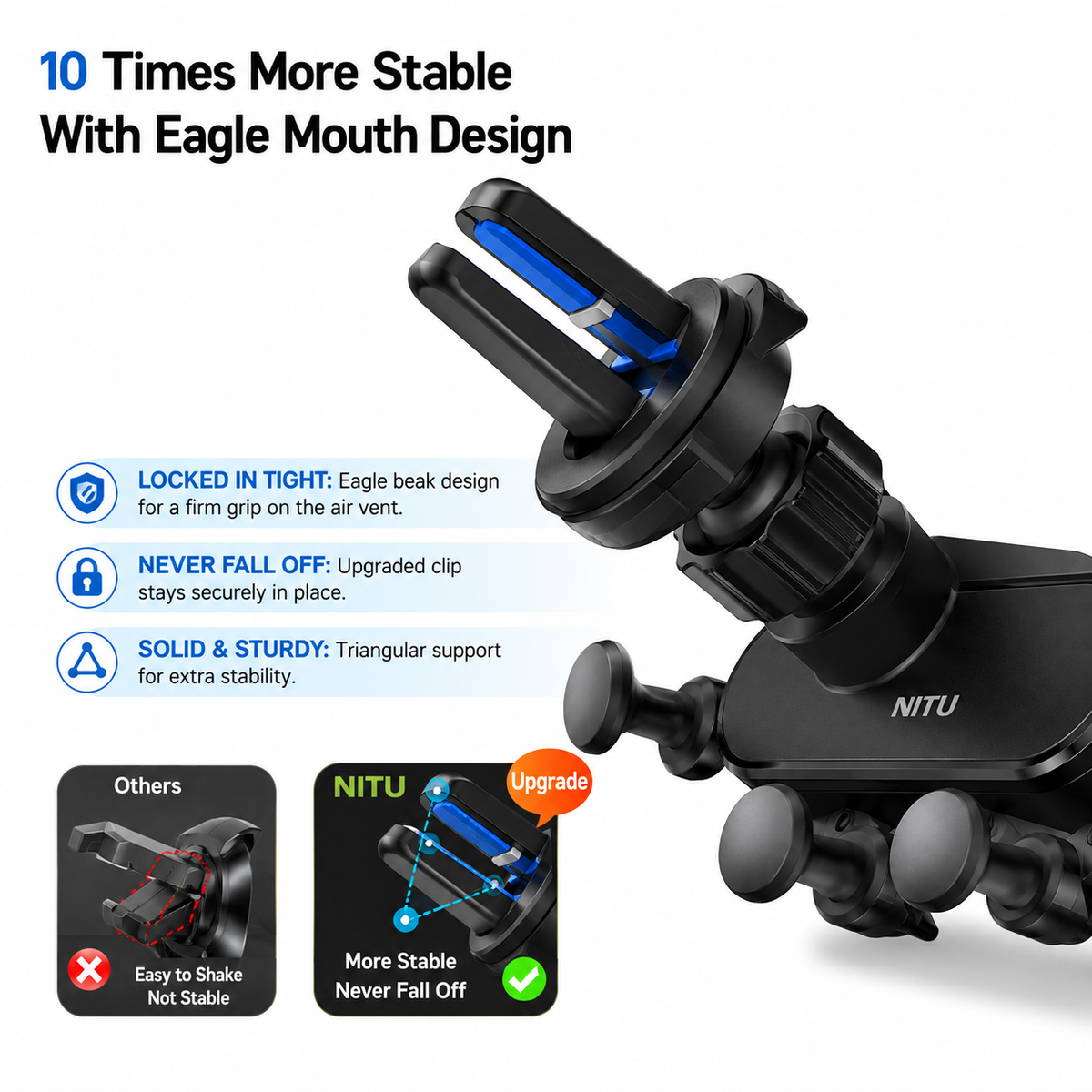 360° Gravity Auto-Lock Car Phone Holder