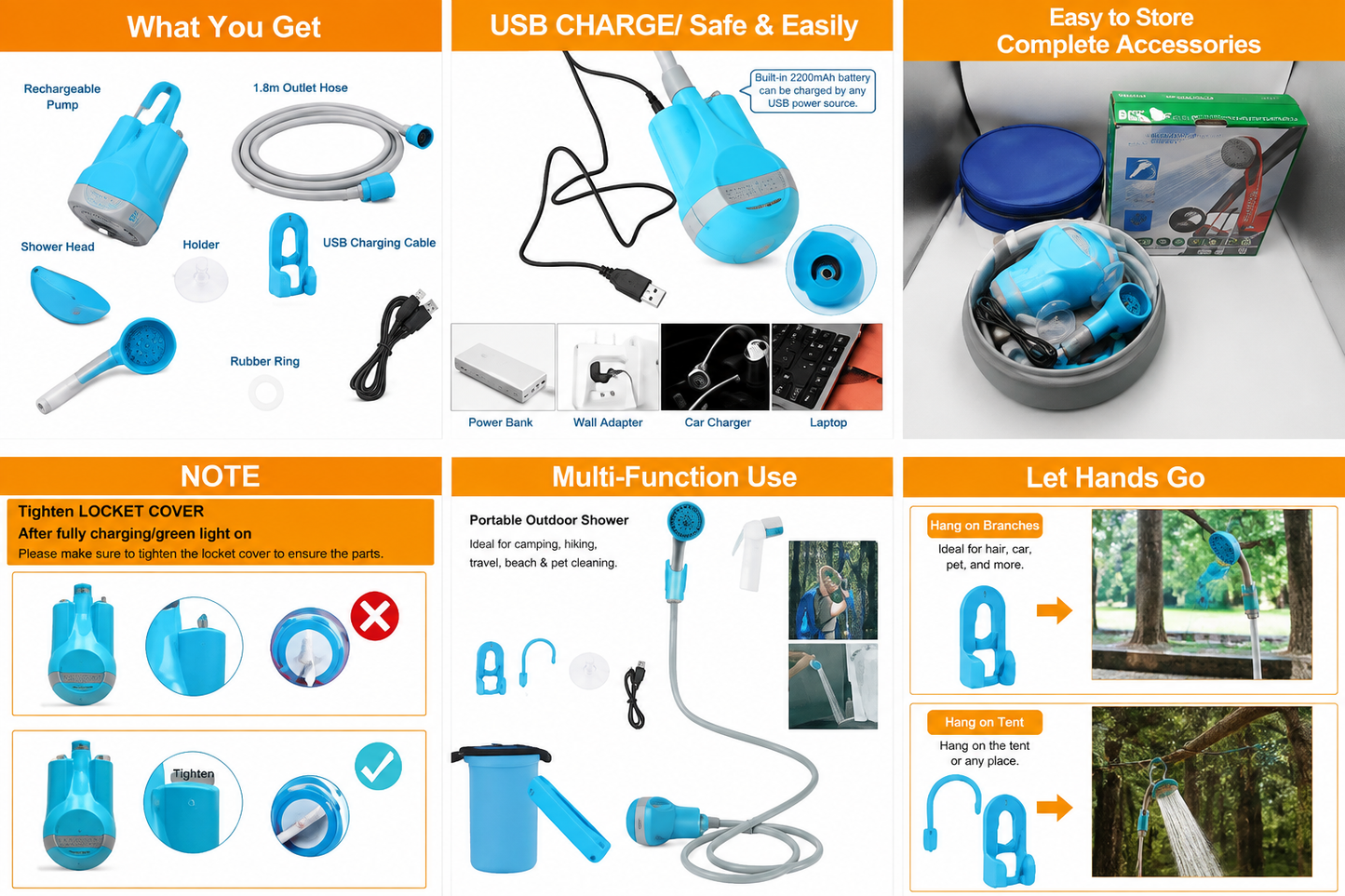 Portable Shower – Compact Outdoor & Travel Shower